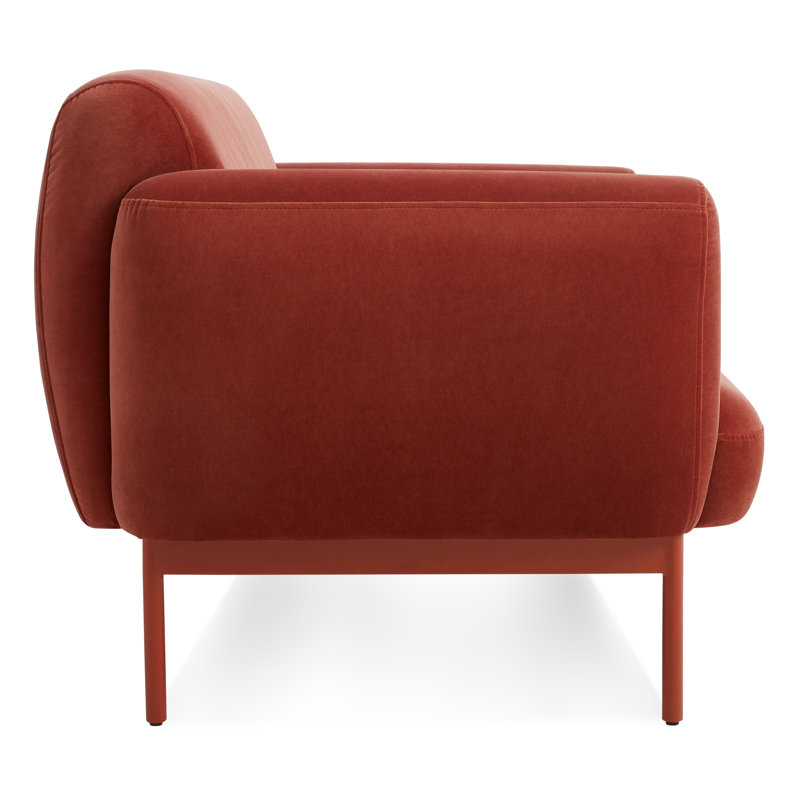 Puff Puff Armchair, Tomato Velvet