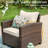 Argyri 9 - Person Outdoor Wicker Patio Conversation Furniture Set with Fire Pit Table-87292170-87074393
