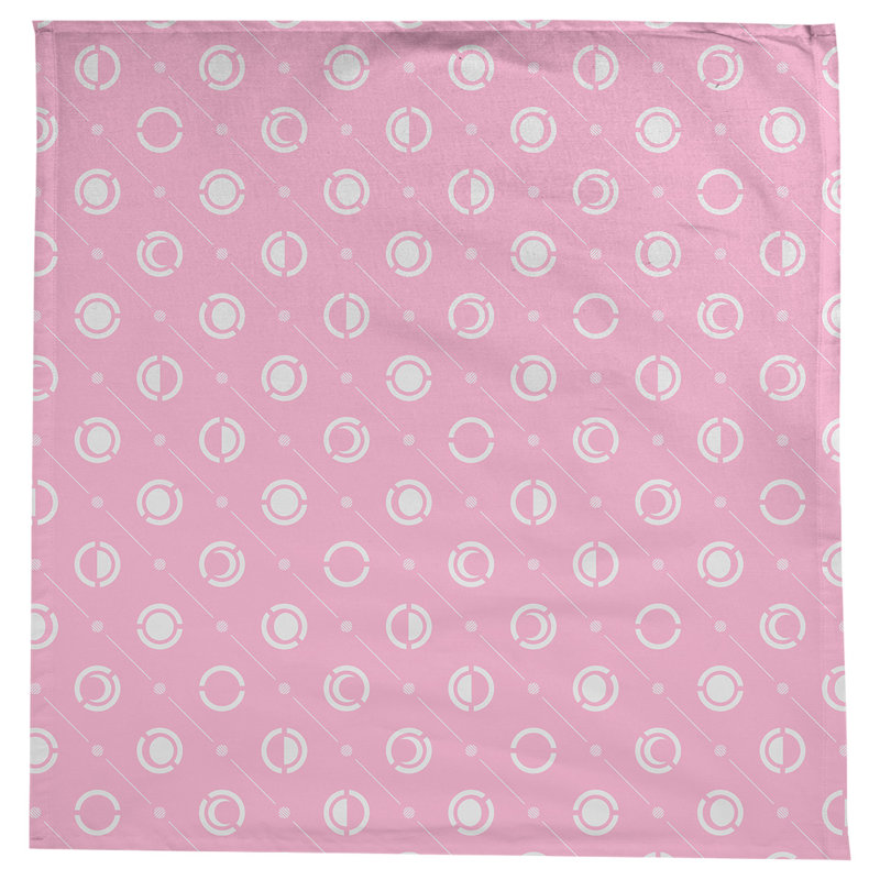 Nappe des phases de lune classiques, Rose / blanc