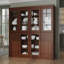 Vaisselier 100% bois massif 65 po avec verre transparent, portes Shaker et tablettes réglables-855584763