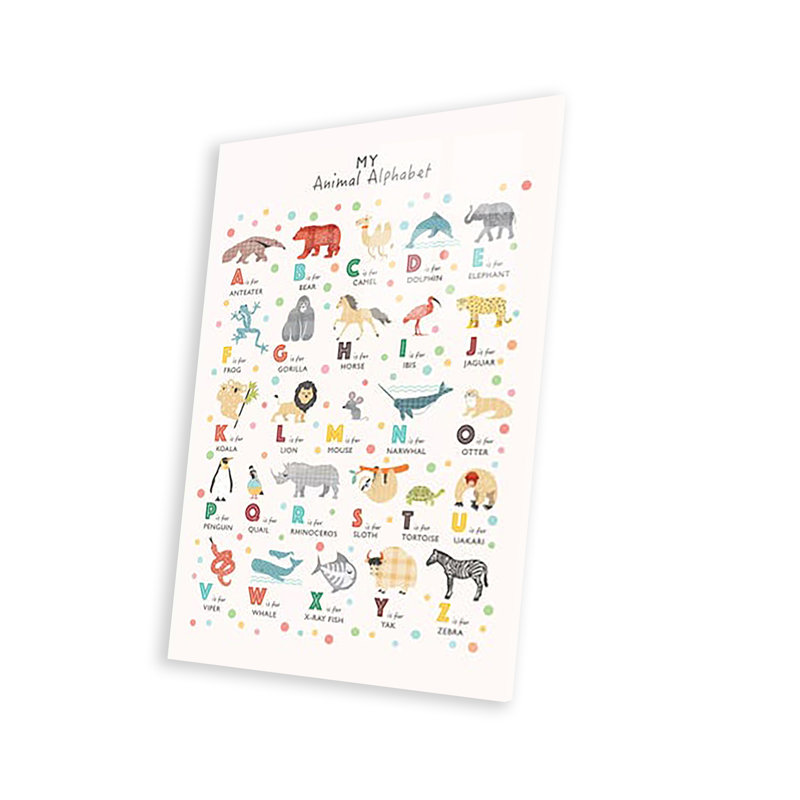 " Animal Alphabet " Print, 24" H x 16" W x 0.25" D