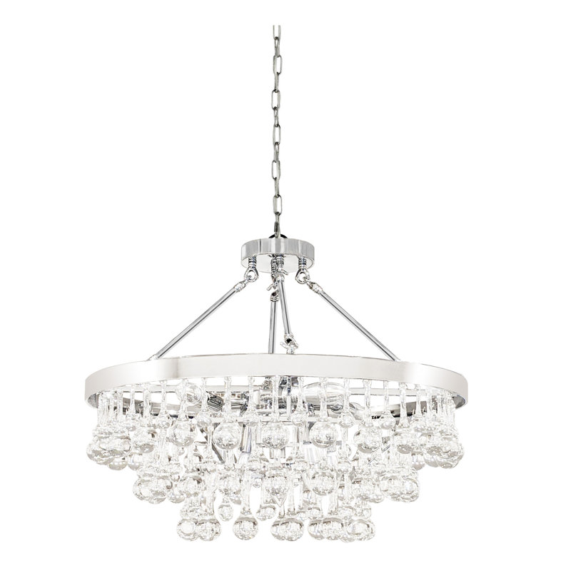 Englehart 9 - Light Dimmable Tiered Chandelier, Silver