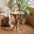 Farmhouse Round Wood End Table
