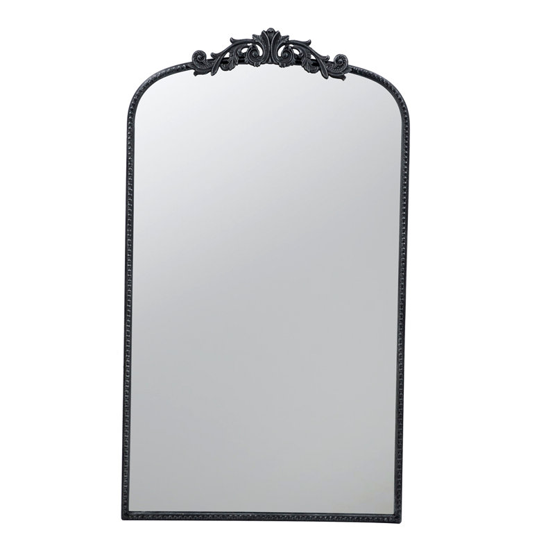 24"X 42" Classic Design Mirror With And Baroque Inspired Frame For Bathroom, Entryway Console Lean Against Wall