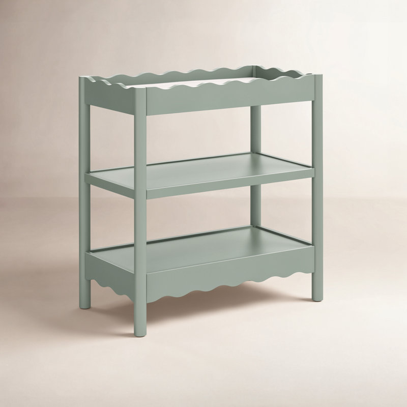 Swell Solid Wood Changing Table, Green