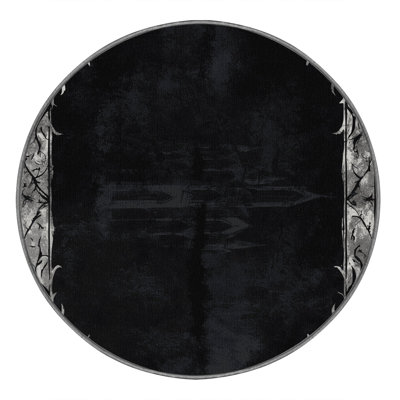 Tapis argenté à motif de pétales