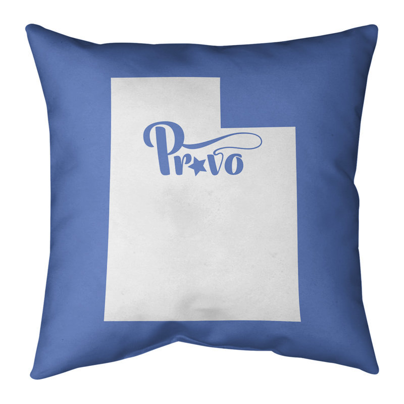 Housse de coussin, 18 po x 18 po, Bleu, Provo