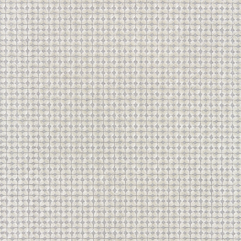 Floret Geometric Fabric, Pewter