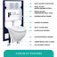 Toilette allongée murale à double chasse Nebula-39076339