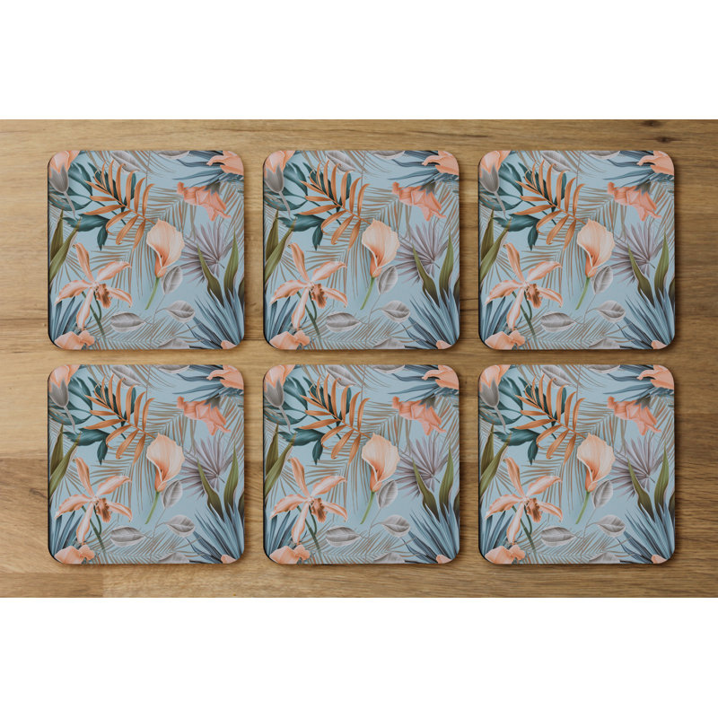 Square 6 Piece Coaster Set