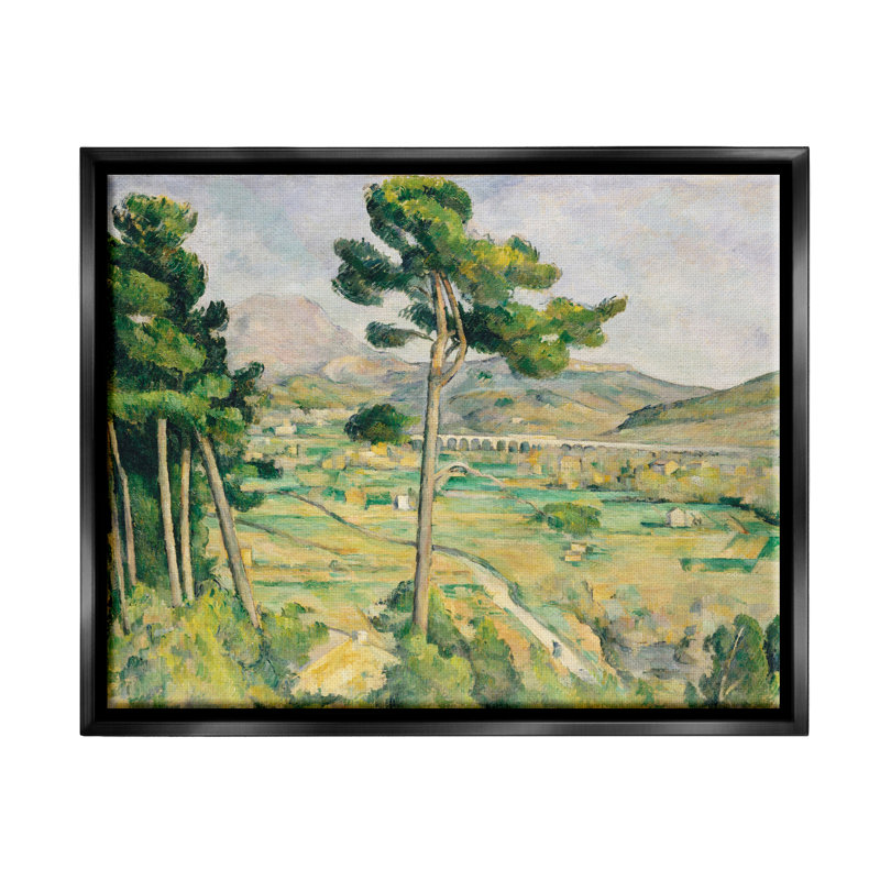Art mural sur toile de paysage champêtre, Cadre flottant noir de jais, L 17 po x H 21 po