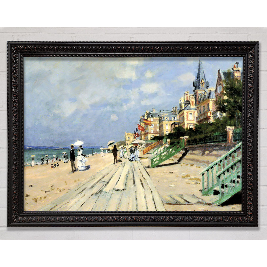 Monet Strand in Trouville von Claude Monet - Einzelne Bilderrahmen Kunstdrucke