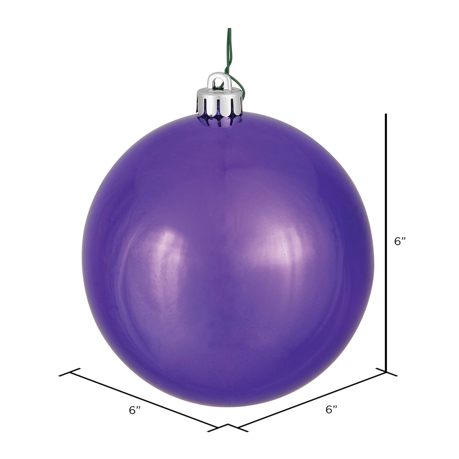 The Holiday Aisle® 6" Shatterproof Bauble, Plum