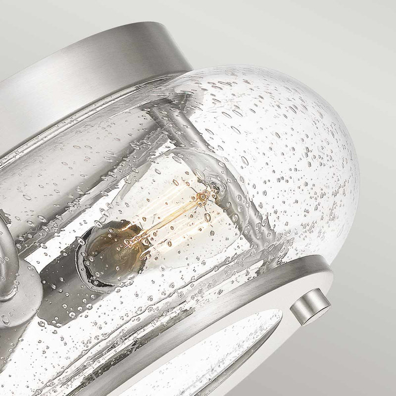 Kelli Glass Flush Mount, Brushed Nickel