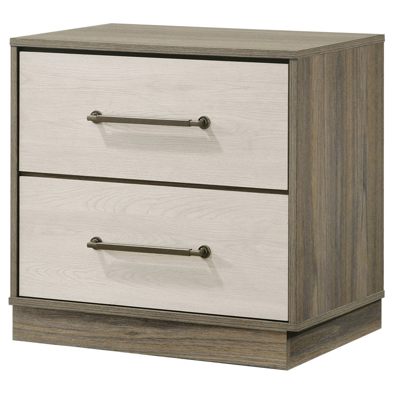 Table de chevet pour chambre à coucher, table de chevet à 2 tiroirs pour chambre à coucher