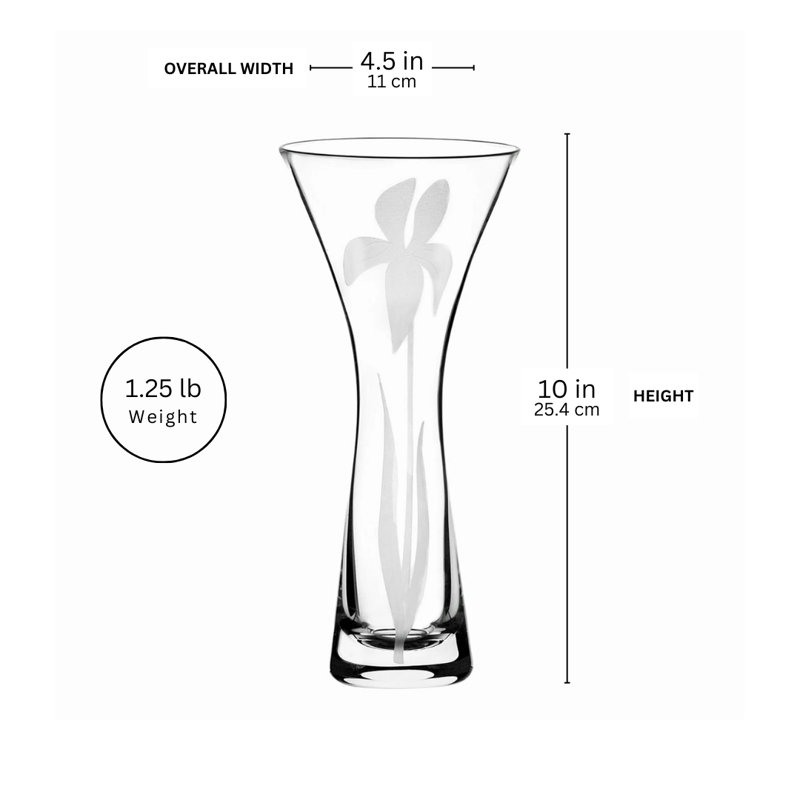 Vase 10" iris