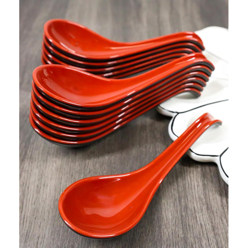 Soup Spoon, Red/Black
