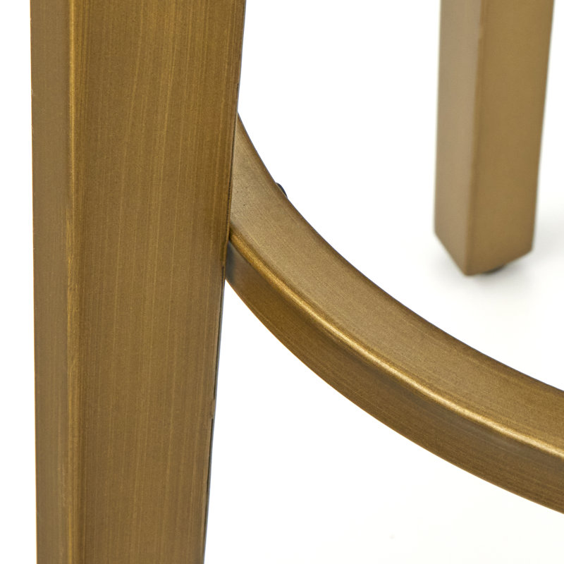 Tabouret de bar pivotant 30,5 po Gadberry, Blanc, Doré, 30.5"