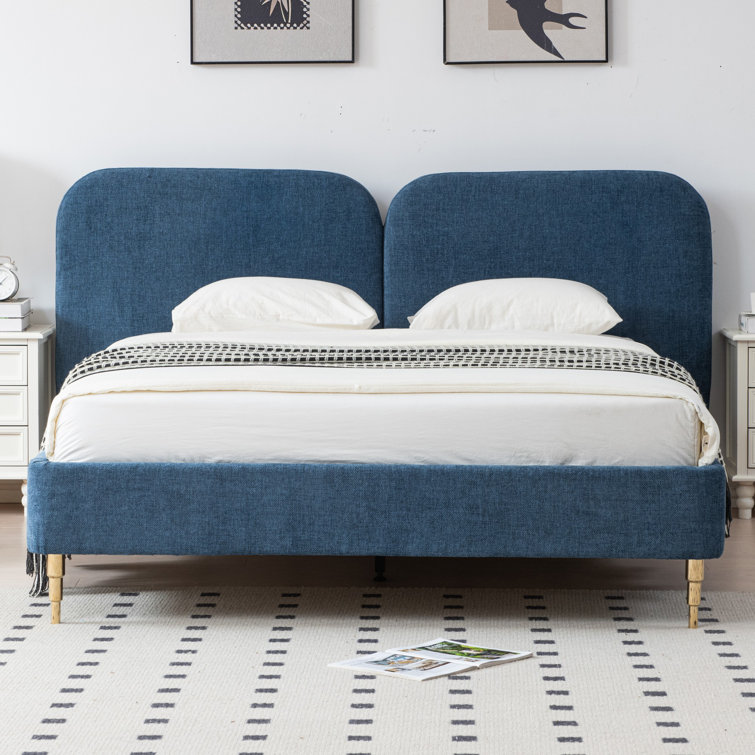 Willma Upholstered Platform Bed Frame and Headboard