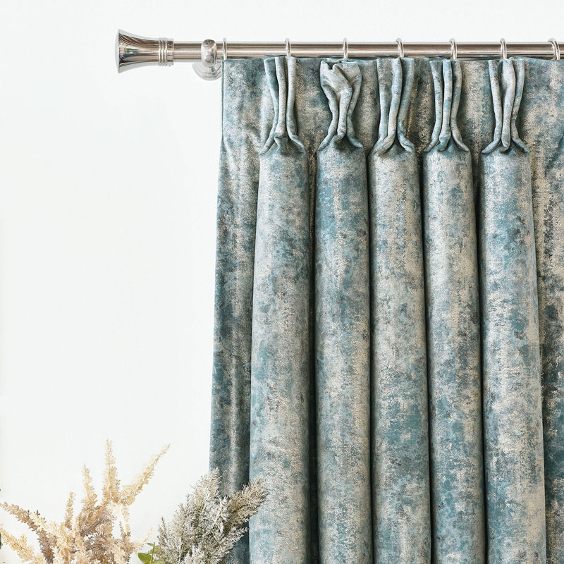 Esmeralda 100% Polyester Room Darkening Curtain Single Panel, 20" W x 96" L