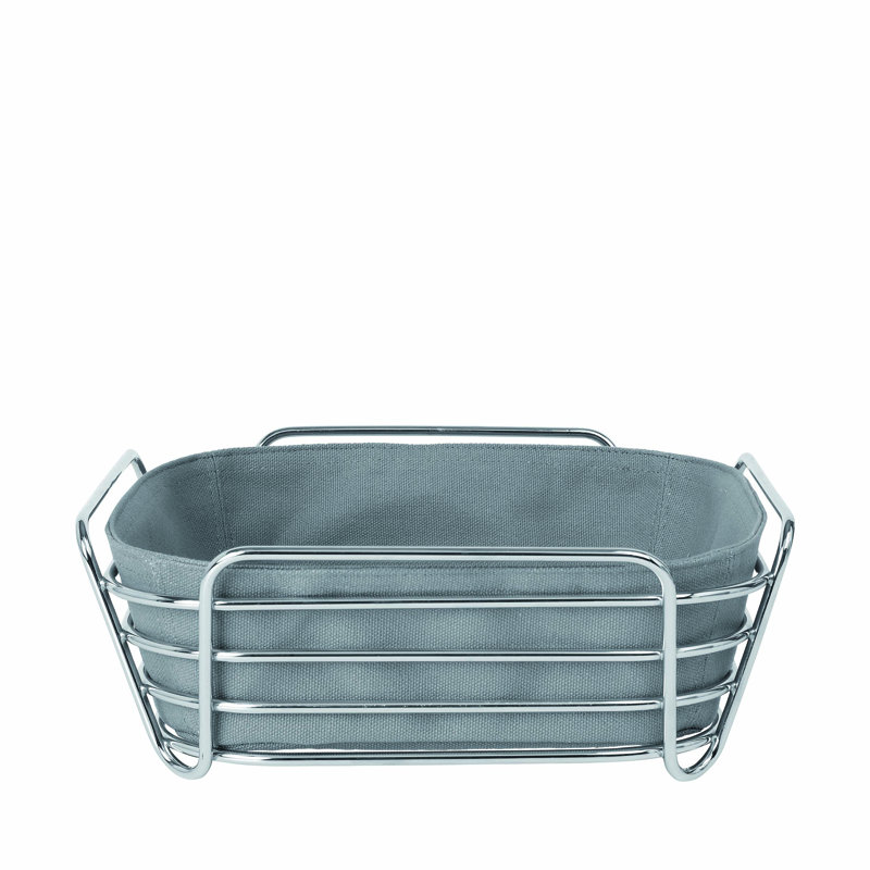 Delara Wire Serving Bread Basket, 9.8", Gray