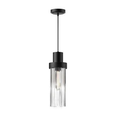 Luminaire suspendu cylindrique à 1 lumière Hermit