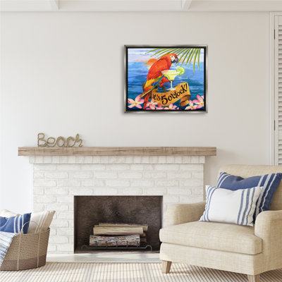 " Tropical Parrot With Cocktail " by David Sands