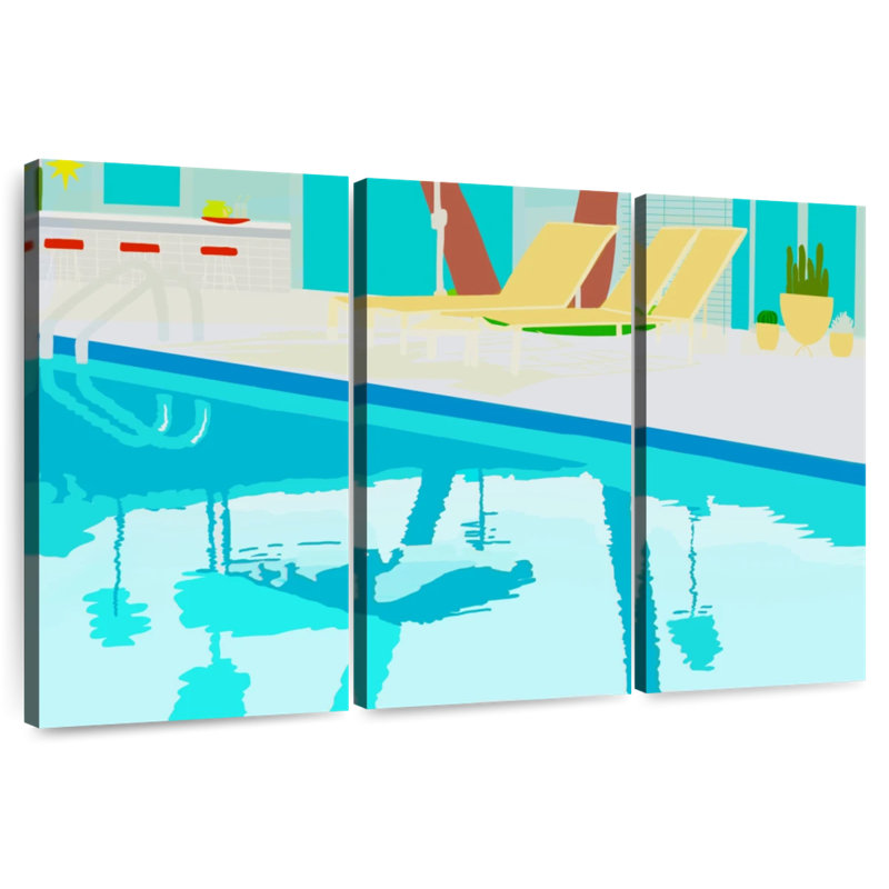 Lilie Poolside, 48" H x 74" W
