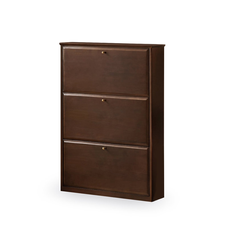 Dark walnut Solid Wood Shoe Storage Bench