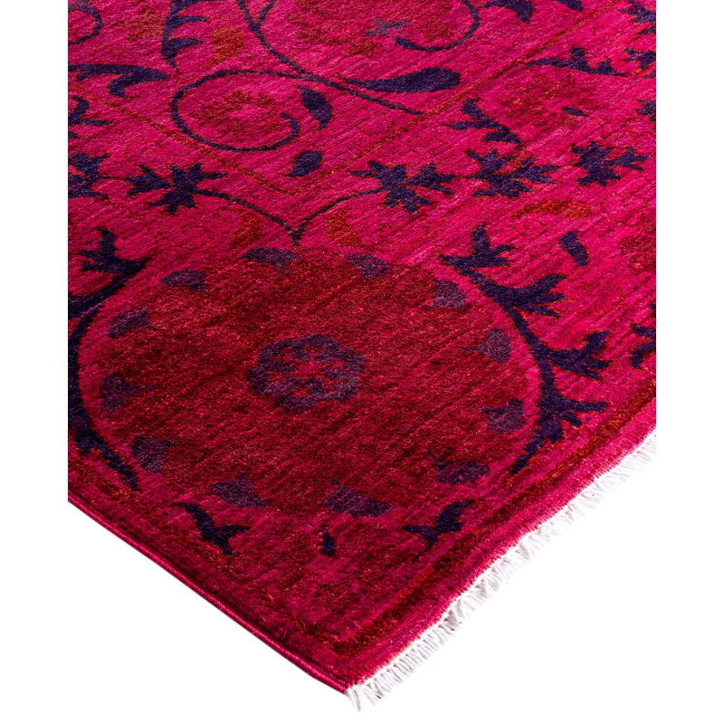 Overdyed One-of-a-Kind 4' 2" X 6' 2" Hand Knotted Area Rug