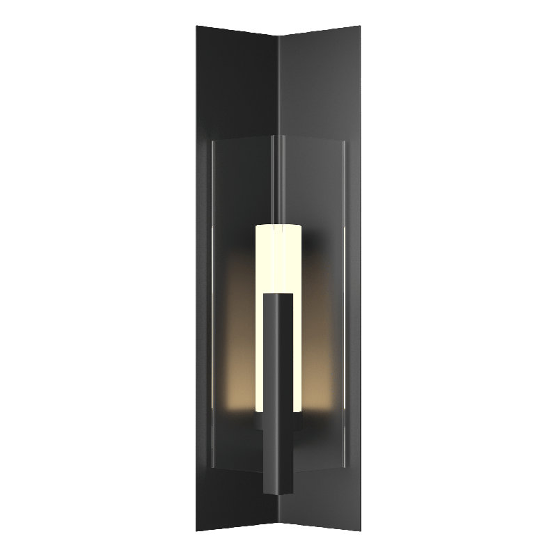Summit Steel Wall Light, Clear, 34" H x 11.1" W x 8.5" D, Coastal Black