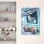 «Rustic Blue Bar», entrée abstraite, architecture contemporaine, art mural de la ville-129476548