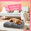 Snug Furry Friends Super Fluffy Grey Pet Bed-81701920