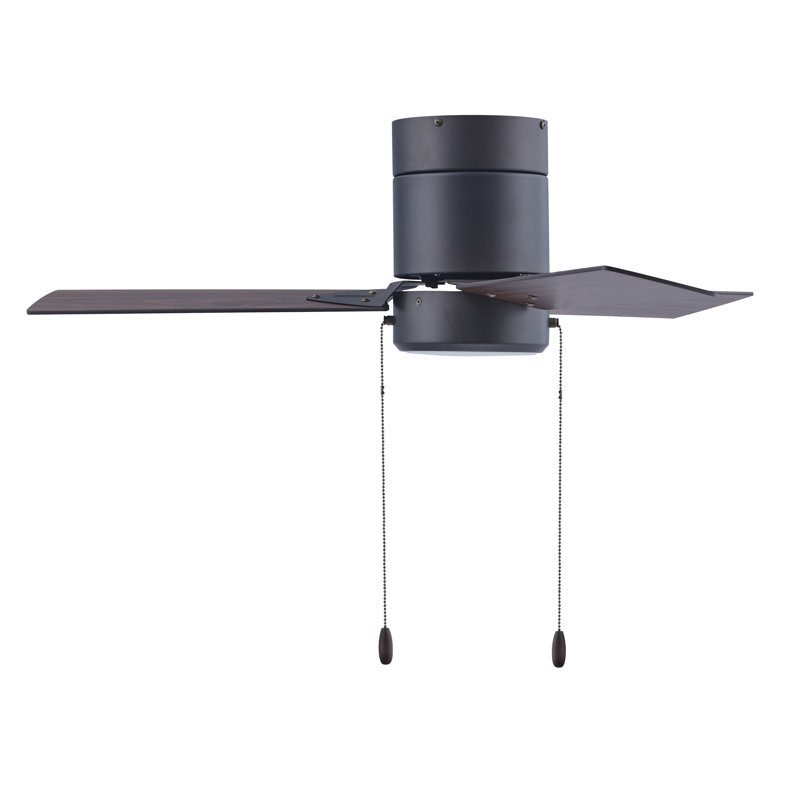 Ventilateur de plafond d'intérieur 3 pales Hodson, Bronze frotté à l'huile, Bois brun, 189
