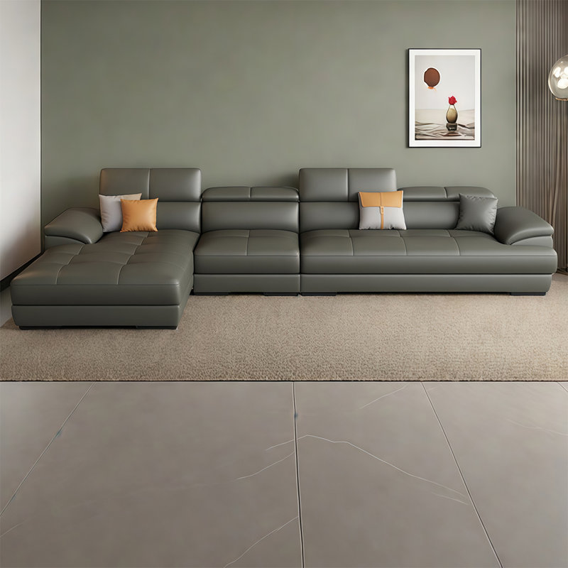 Nordic modern simple sofa, 28" H x 140.55" W x 70.86" D