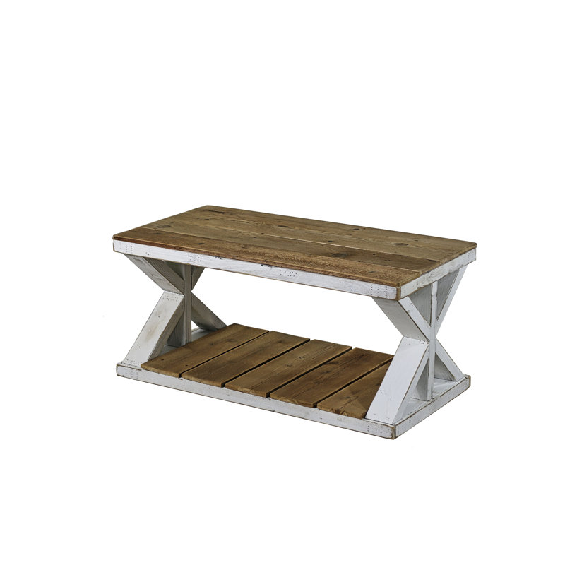 Solid Wood Top Single Coffee Table