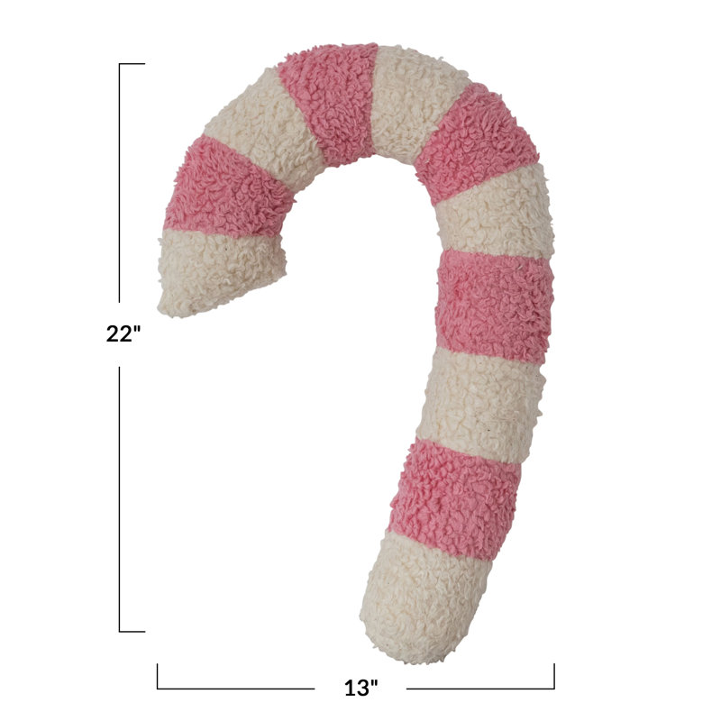 Coussin en coton imitation sherpa