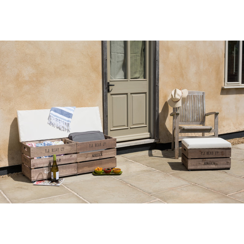 Chambersville Solid Wood Pine Outdoor Bench, White, 46cm H X 97cm W X 37cm D