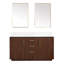 Meuble-lavabo double 60 po avec plateau en pierre composite et miroir Cloverfield-93496135-93496134