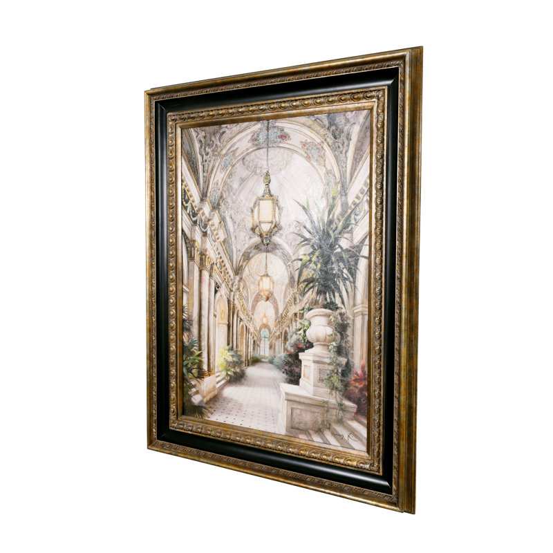 Le Beau Giclee by AFD Home 11157417 Palace Interior in an Elegantly Grand Frame, 36-Inch by 48-Inch Canvas, 51-Inch by 62-Inch Frame