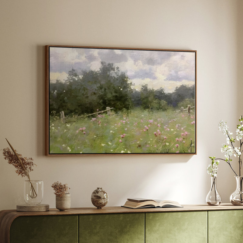 «Vintage Landscape - CCLXIV» sur toile, Noyer, H 25 po x l 37 po