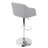 Daniella Contemporary Adjustable Swivel Barstool - Light Grey Fabric Upholstered Counter Height Stool by LumiSource