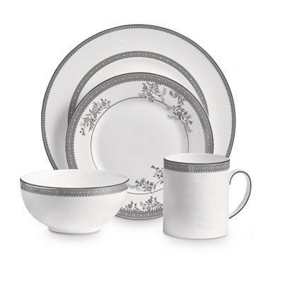 Vera Wang Lace Gold 4 Piece Bone China Place Setting Set, Service for 1