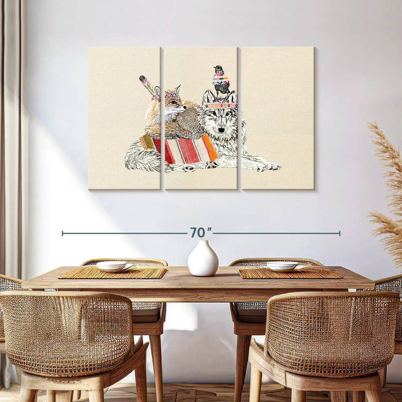 Ketti Boho Wolf, 36" H x 57" W