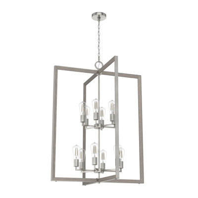 Woodburn 12 Light 30.5 Inch Foyer Pendant Ceiling Light Fixture