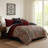 Red/Gray Microfiber Comforter Set-1144430354