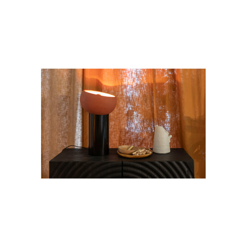 Zahra Powder-Coated Iron Torchiere Lamp, 19" H x 10" W x 10" D