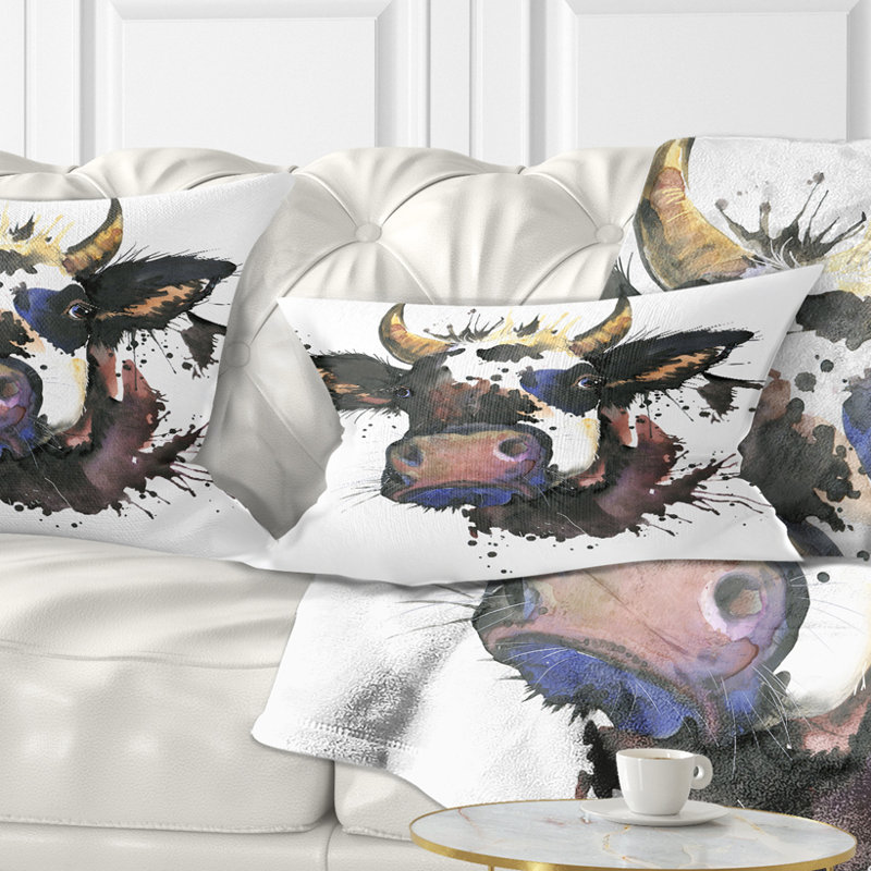 Coussin lombaire en aquarelle animal magnifique