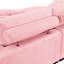 Canapé d'angle 3 places en velours côtelé rose confortable avec méridienne double, coussins décoratifs et soutien lombaire réglable, montage facile, dossier rembourré confortable, installation simple
