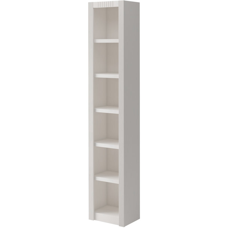 Elona 213cm H x 47cm W Solid Wood Standard Bookcase, White Lacquer